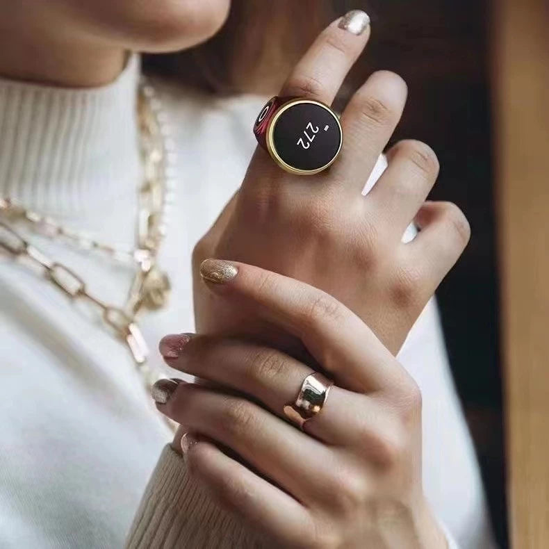 ZIKRIN™ Tasbih Digital Senyap showing a sleek black digital tasbih with a modern display and buttons for counting prayers.