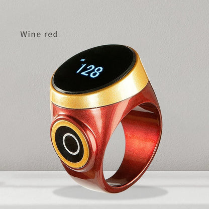 Wine red ZIKRIN™ Tasbih Digital Senyap with sleek digital display and modern design, perfect for prayer and meditation.